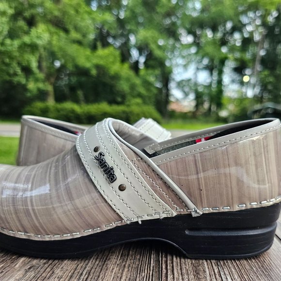 SANITA SIGNATURE GRAY NURSING Danish Clogs SLIP RESISTANT EUR Size  38 US SIze 7 - Picture 2 of 15